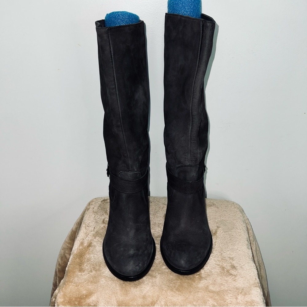 Vera Gomma Gray Leather Knee-High Boots - Italy - Women’s Size 7.5 EU 38 - Picture 4 of 12